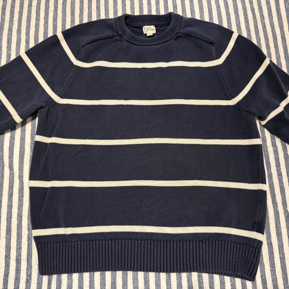 J. CREW - Men's Striped Sweater in Navy & white